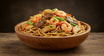 164  Special Chow Mein (with Chicken, Shrimp & Veg - Dry)